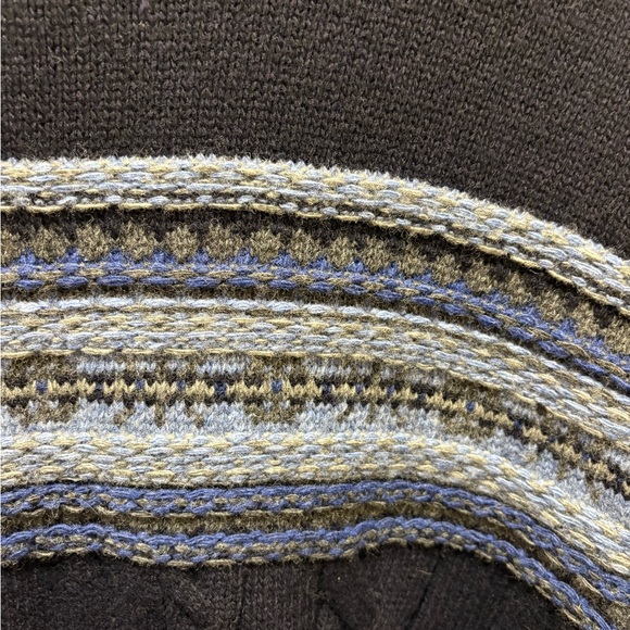 Banana Republic Italian Yarn Full Zip Men’s Sweater XL Fair Isle & Cable Knit - Picture 12 of 14